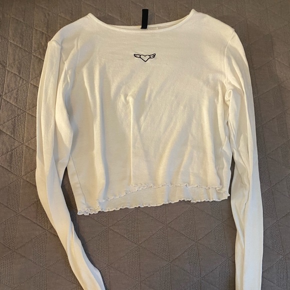 Divided Tops White Long Sleeve Brand New Poshmark